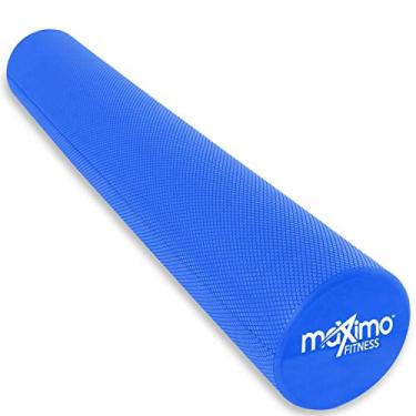 Imagem de (Blue) - Maximo Foam Roller 90 cm - Extra Long - 36" x 6" (90 cm x 15 cm) - Trigger Point - Perfect Self Massage tool for Home, Gym, Pilates, Yoga - Instructions Included.