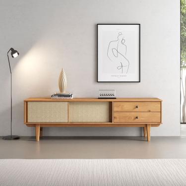 Imagem de Rack TV 65 Sala 2 Gav Madeira Telinha Freijó Simona