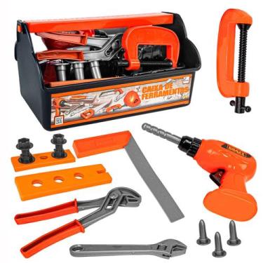 Imagem de Furadeira De Brinquedo Com Kit Ferramentas Acessórios De Construção In