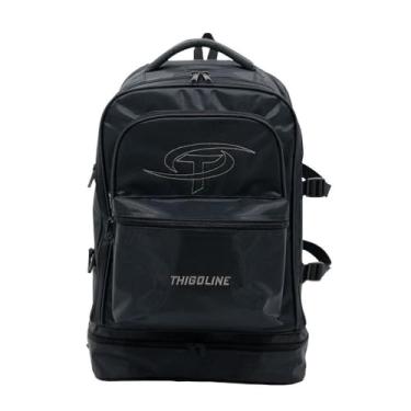 Imagem de Mochila de Viagem Aventura Thigoline em Nylon 420 PVC Preto (Casual, Preto, Grande)