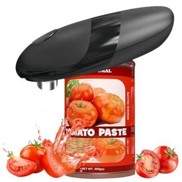 Imagem de Abridor de latas elétrico automático para idosos com artrite, abridor de lata de um toque alimentado por bateria para corte suave de bordas, abridores elétricos de lata de utensílios de cozinha para