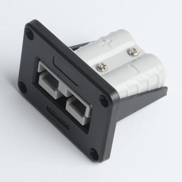 Imagem de E-SYXIOKJ Conjunto de 2 kits de plugue de conector elétrico de conexão/desconexão rápida de bateria 50A com painel de montagem embutida (vermelho)