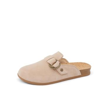 Imagem de REEF Tamanco feminino Vista Serenity, couro premium, palmilha moldada macia, sola durável, camurça oásis, 38