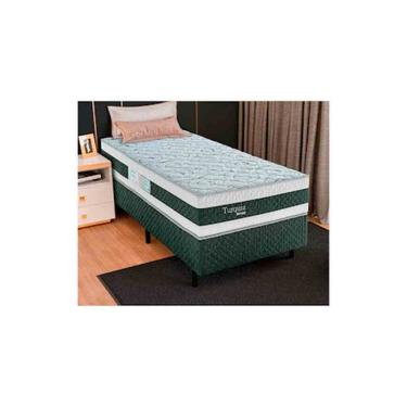 Imagem de Cama Box De Solteiro Turquia Molas Pocket Pillow Inn 69X88X188Cm Biflex Branco Com Grafite