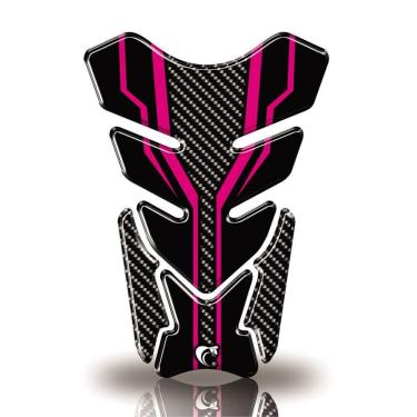 Imagem de Protetor De Tanque Adesivo Moto Cg Twister Cb Factor Fazer Gsx-S Carbono Rosa Pink Pink