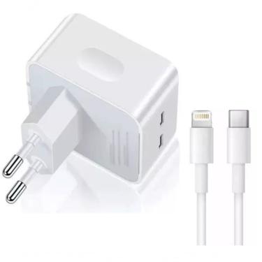 Imagem de Carregador Turbo Duplo Usb-c Compativel Ipad E Iphone 12 13 14 - 40w