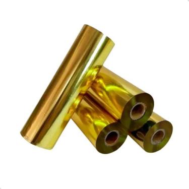 Imagem de Ribbon Metalizado Dourado ou Prata em Resina 110x74 SR130 Fitas de Cet