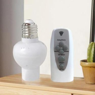 Imagem de Suporte De Lâmpada Com Controle Remoto Sem Fio Regulável E26 E27 Tomad