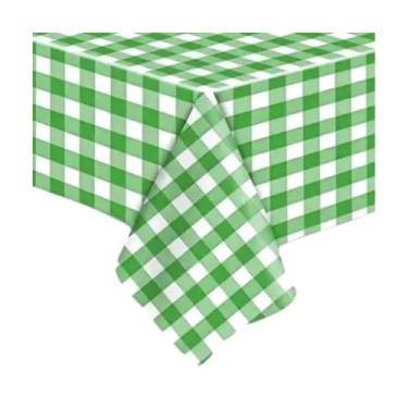 Imagem de Toalha de Mesa Metalizada Xadrez Decoração Festa Junina (Verde)