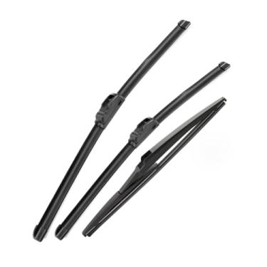 Imagem de Kit com 3 Palhetas Limpador para-brisa Dianteiras e Traseira para,Palheta do Limpador de Para-brisa Premium para Todas as Estações para Hyundai Solaris RB 2010-2017,Borracha Natural U/J Hook