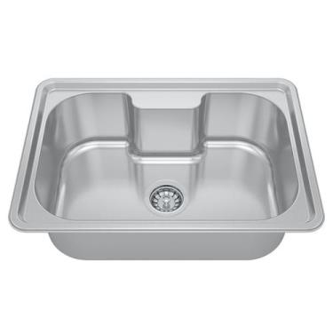 Imagem de Cuba para Cozinha Gourmet Pia Aço Inox 63x44x20cm Acetinado GhelPlus