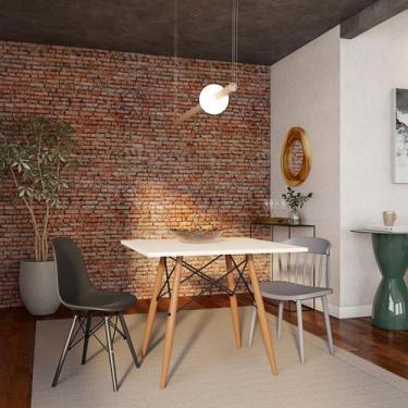 Imagem de Mesa de Jantar Quadrada Louis Branca 90 cm - Mobly