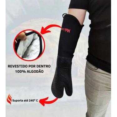 Imagem de Luva termica profissional 50 cm preto - mak-inox