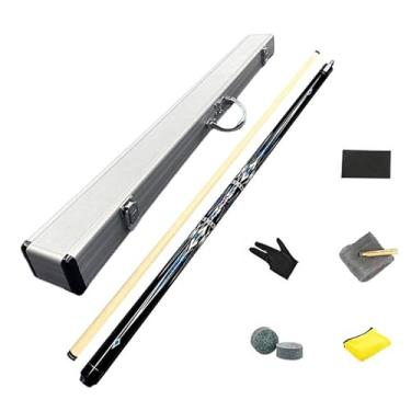 Imagem de Taco de Sinuca Profissional 1/2, 147 cm (58 pol), Cabeça 13 mm, Boa Qualidade da Madeira e Construção/Montagem Perfeita (Tacos de bilhar e acessórios+ barril box B, 13mm)