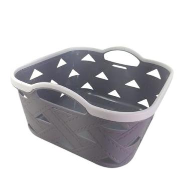 Imagem de Cesto Organizador Caixa objetos Multiuso quadrado 20cm - Wellmix