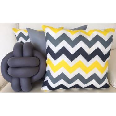 Imagem de Kit 3 Capas de Almofadas Decorativas + Almofada Nozinho(17)