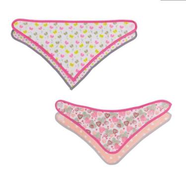 Imagem de Bandana Babador Bebê Menina Kit 4 Peças Comtac Kids 1332 - Comtac Kids