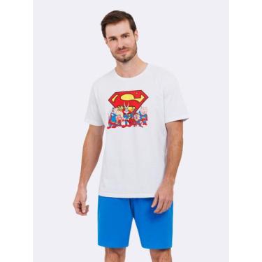 Imagem de Pijama Manga Curta com Bermuda Masculino Mashups - Veggi, Branco, G, M
