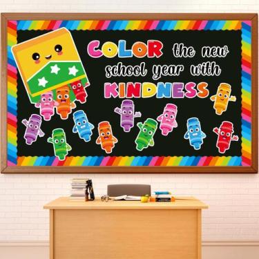 Imagem de Conjunto de decorações de quadro de avisos Crayon Color Kindness 46 un