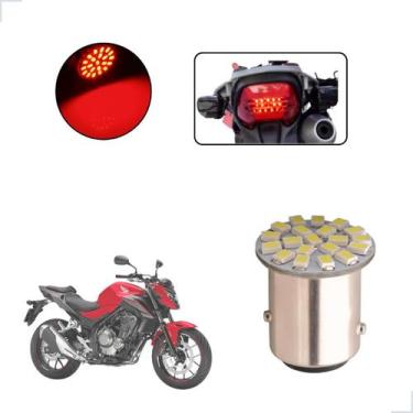 Imagem de Lâmpada Led Freio 2 Polos Com Efeito Strobo Moto CB500 1997 1998 1999 