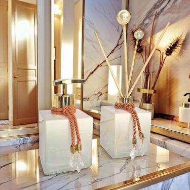 Imagem de Kit Lavabo Vidro Completo Com Difusor e Saboneteira Luxo  - MultiVenda