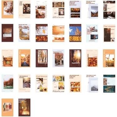 Imagem de 30 Pcs 1 Conjunto De Cartões Postais De Cenário De Estilo Moderno Conjunto De Cartões Postais De Bênção Literária Cartão Postal Livraria Em Caixa Decoração De Dormitório Pintura De Parede A