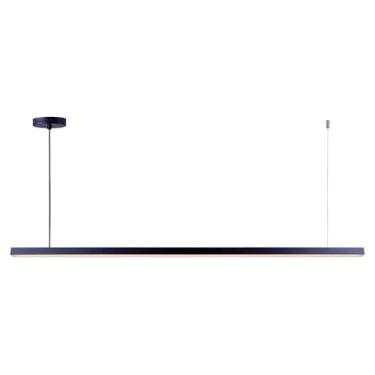 Imagem de Luminária Pendente Perfil de Alumínio 36W 1,2m Office Linear Ajustável Bivolt (Preto - Luz Branca Fria 6500K)