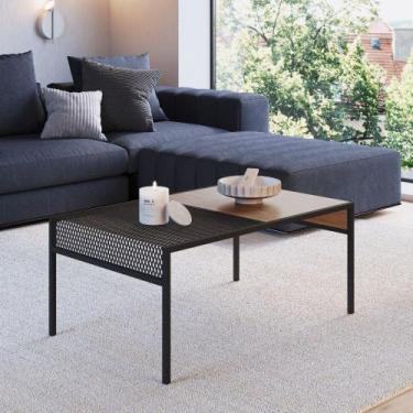 Imagem de Mesa de Centro Metalic 80x50cm Estilo Industrial Móvel na Caixa, Hanov