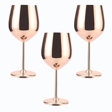 Imagem de Phefop Tiradas de Vinho de Aço Inoxidável de Acabamento Fosco Vermelho, Design de Haste Alta, Ideal para Coquetéis e Champanhe, Embalado Em Uma Atraente Caixa de Presente para Amantes (c)