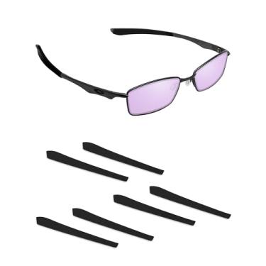 Imagem de Handwith 3 pares de meias de silicone macio para óculos de sol Oakley Wingspan OX5040 OX5052, antiderrapante, ajuste confortável, óculos, braço, peças sobressalentes, kit de substituição preto