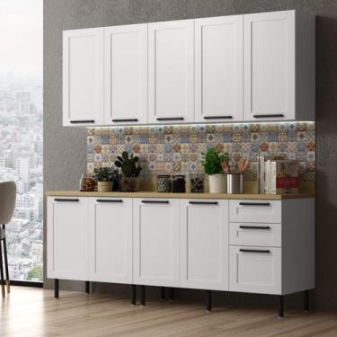 Imagem de Cozinha Modulada Provençal Americana 6 Peças 2,00m 100% MDF Phoenix Mó