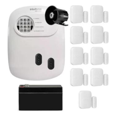 Imagem de Kit Alarme App Intelbras Sensores 09 Magnético Sem Fio