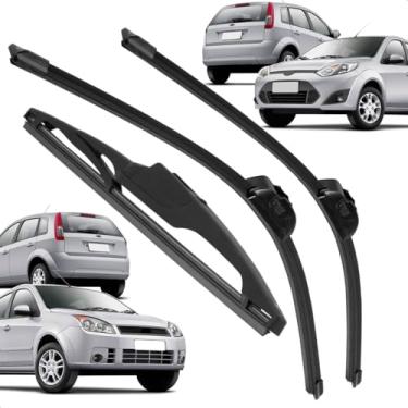 Imagem de Kit Completo 3 Palhetas Limpador Parabrisa Silicone Fiesta 2005 a 2014
