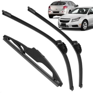 Imagem de Kit Completo 3 Palhetas Limpador Parabrisa Silicone Cruze 2012 a 2016