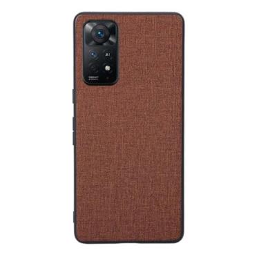 Imagem de Capas Compatível com Xiaomi Redmi Note 11 PRO,Design de padrão de tela,Pproteção completa de 360°,Pplástico macio,Proteção contra queda-Brown