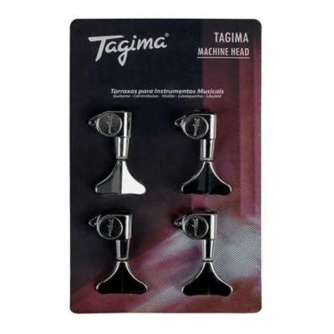 Imagem de Tarraxa Blindada Tagima Cromada 4 Linha Contra Baixo Tmh-823