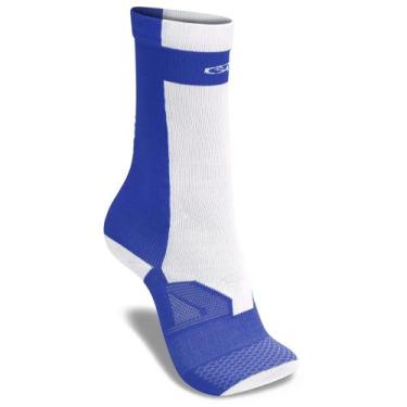 Imagem de Meia Olympikus Corre Cano Medio Masculina, Azul, 33