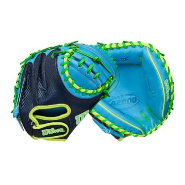 Imagem de Wilson Luva de apanhador de beisebol Fall 2025 A2000 PF33SS 83,8 cm - arremesso para a mão direita, azul marinho/azul celeste/verde neon