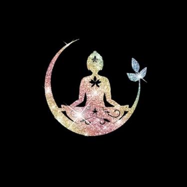 Imagem de Decalque de carro estilo ioga brilhante autoadesivo PVC brilhante adesivo para carros, caminhões, motocicletas capa de porta multi decoração adesivo (colorido)