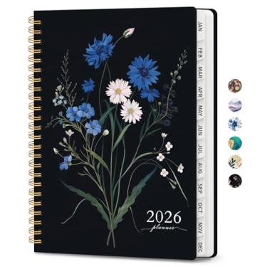 Imagem de Agenda 2026 - Agenda estética semanal e mensal, janeiro de 2026 a dezembro de 2026, agenda de calendário encadernado em espiral, perfeita para escritório, casa, material escolar - A4 (21,6 cm x 28 cm