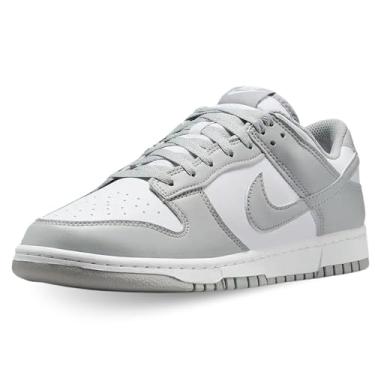 Imagem de Nike Tênis masculino retrô Dunk Low (HF5441-105, branco/branco/cinza fumê claro), Branco/Branco/Cinza Fumê Claro, 47