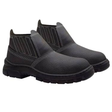 Imagem de Botina de Segurança Couro Número 37 Sem Bico de Aço CA 14688