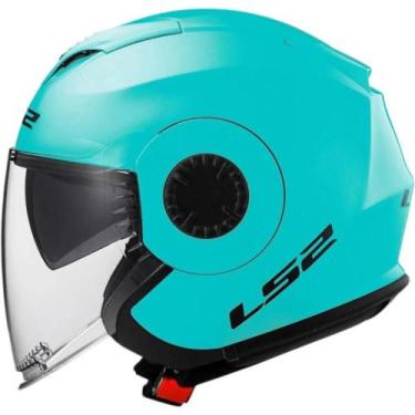 Imagem de Capacete LS2 Aberto Verso OF570 Monocolor, Azul Claro, 56