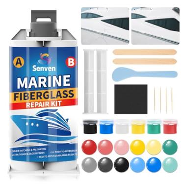 Imagem de Kit de reparo de barco de fibra de vidro, kit de reparo de revestimento de gel branco para barcos, kit de reparo de fibra de vidro marítimo para barcos, enchimento de epóxi para barcos, conserto de
