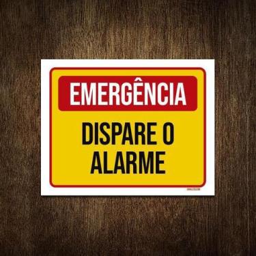 Imagem de Placa De Sinalização - Emergência Dispare O Alarme 27X35 - Sinalizo