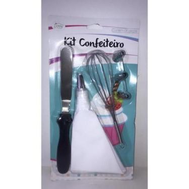 Imagem de Kit Confeiteiro Decorador De Bolo + Batedor De Clara 6 Pçs - Cosy