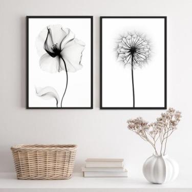 Imagem de Quadros Minimalistas Fotos Flores 33x24cm - Com Vidro - Quadros On-Lin