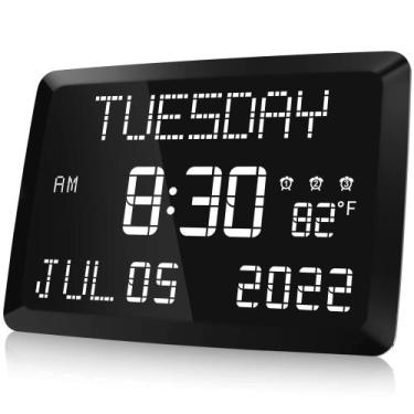 Imagem de Relógio de calendário Raynic Digital com tela de 11,5 polegadas com te