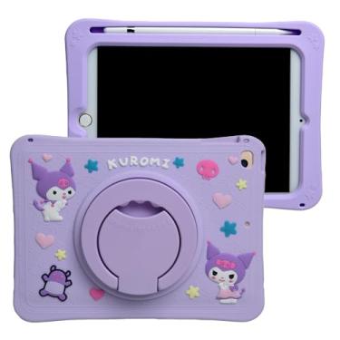 Imagem de Capa de desenho animado para iPad Pro 11/10 polegadas/iPad Air 4, MONEHOYSY com suporte de silicone macio fofo [à prova de quedas, à prova de choque, antiderrapante] Capa traseira com suporte traseiro