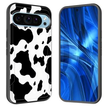 Imagem de JHYYTUJTYP Capa para Pixel 10 Pro XL, [Teste de queda de grau militar] Capa protetora resistente à prova de choque resistente para Google Pixel 10 Pro XL 6,8 polegadas 2025, estampa de vaca